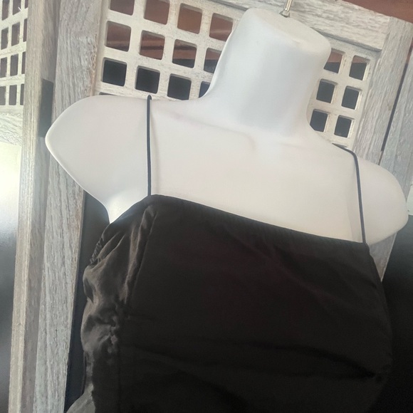 Fun Black Ruched Dress - Picture 2 of 7